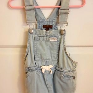 7 For All Mankind  2T Jean Overall Shorts